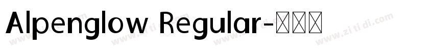 Alpenglow Regular字体转换